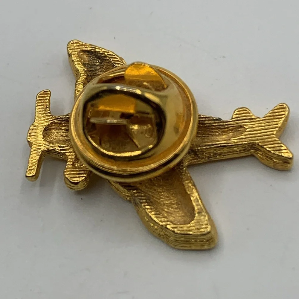 Cessna 140 Gold Airplane Lapel Pin - Classic Men’s Accessory